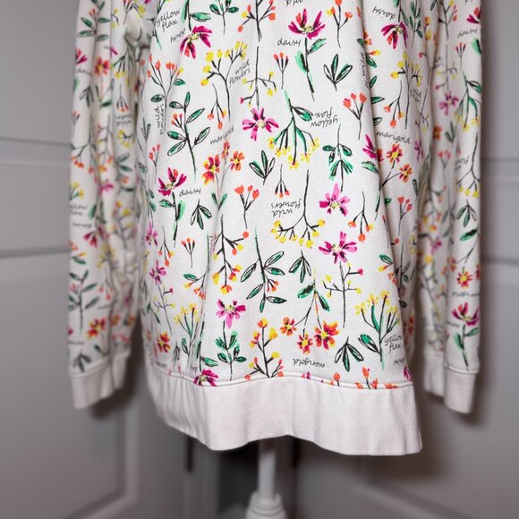 Lands' End Floral Hoodie size large - Picture 8 of 11